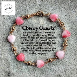 COD Cherry Quartz Lucky Charm Bracelet Gemstone #1