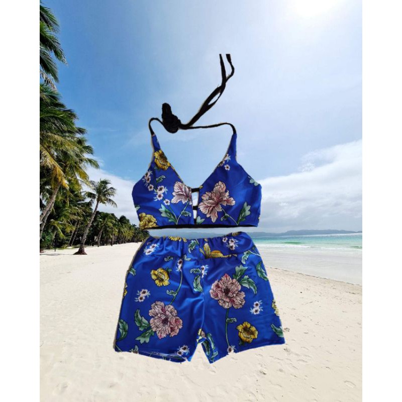Kelsey Two Piece Boyleg Swimwear Shopee Philippines