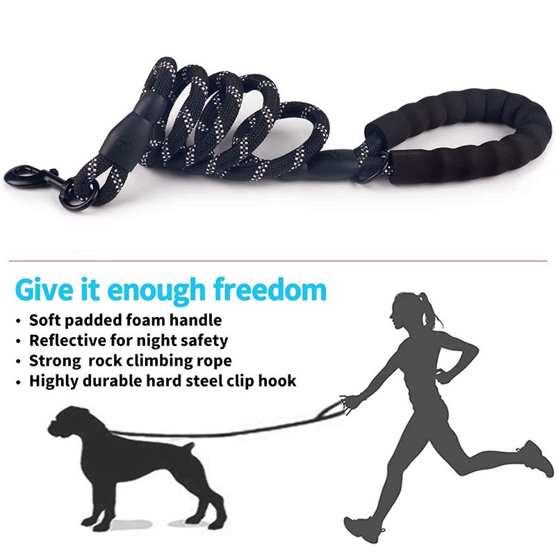 TERKE Nylon Pet Leashes Soft night reflective Dogs Chain Round Rope Medium Big Pets Outdoor Running #2