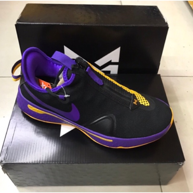 paul george shoes black and purple