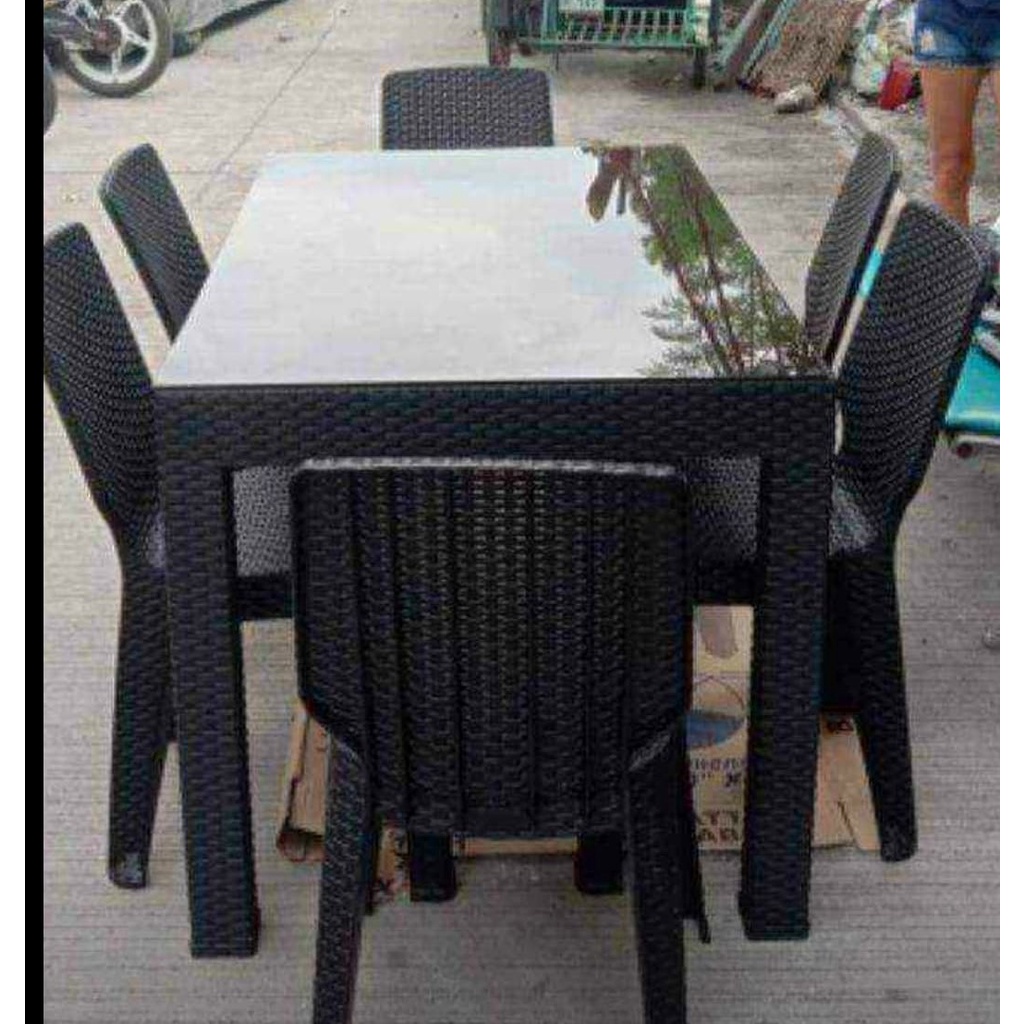 PLASTIC RATTAN DINING SET (METRO MANILA ONLY) Shopee Philippines