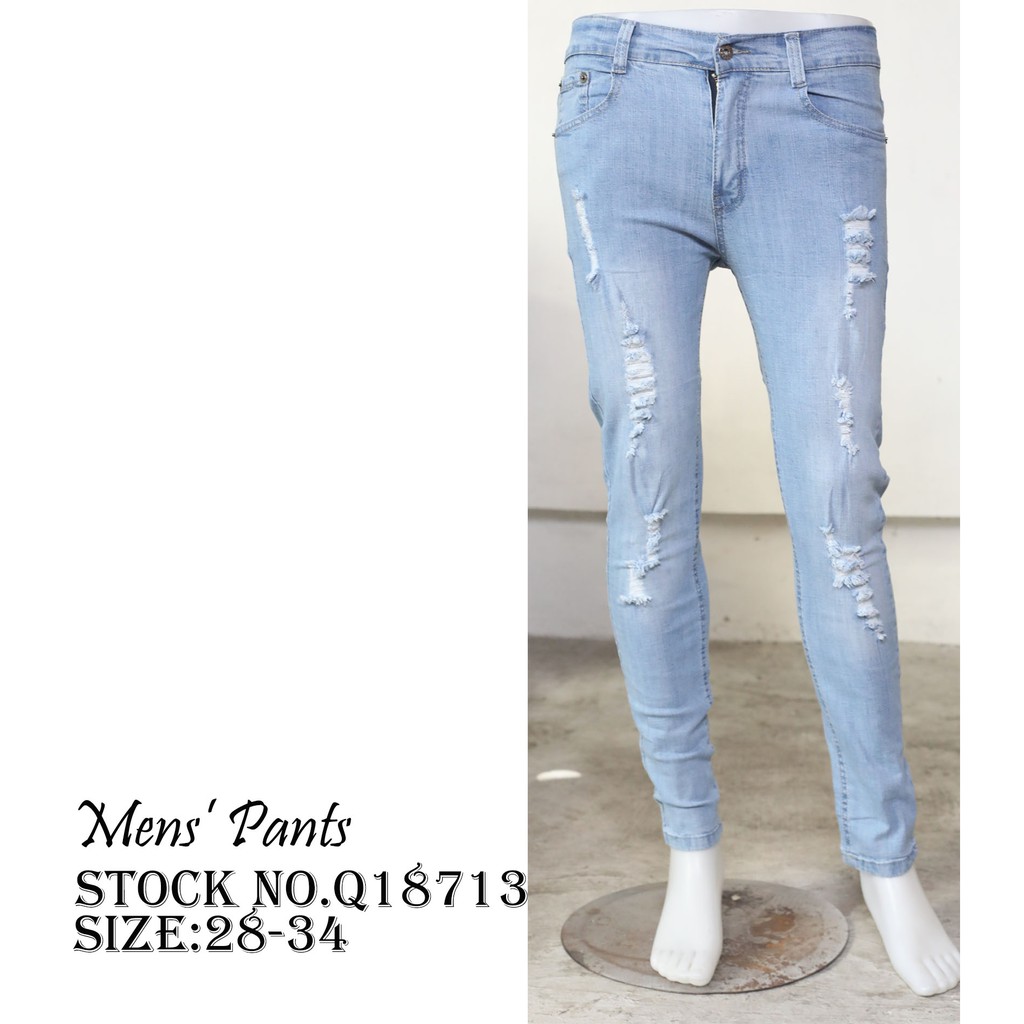 very light blue jeans