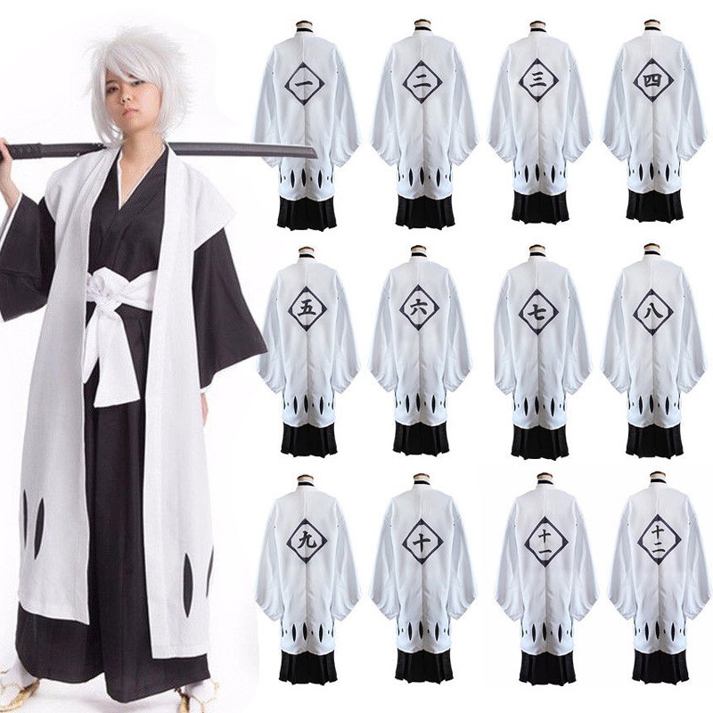 BLEACH White Haori Cosplay Costume From 1st to 13th Division Captain
