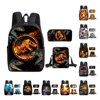 New Jurassic World Children's Backpack Dinosaur Printing Kindergarten new Dinosaur Bag Pencil Bag Boys And Girls gift