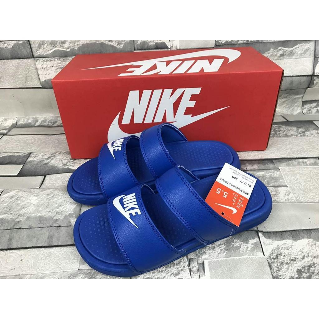 nike benassi duo ultra slide blue