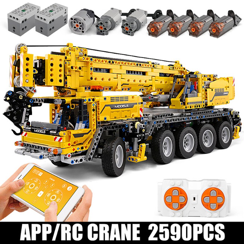 1:8 Scale Construction Mechanical Crane Building Model Kit Set 2590pc Mould King 