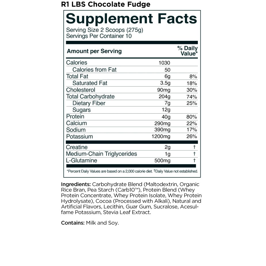 Whey Protein Rule 1 LBS High Calorie Mass Gainer with shaker 6lbs, 12lbs