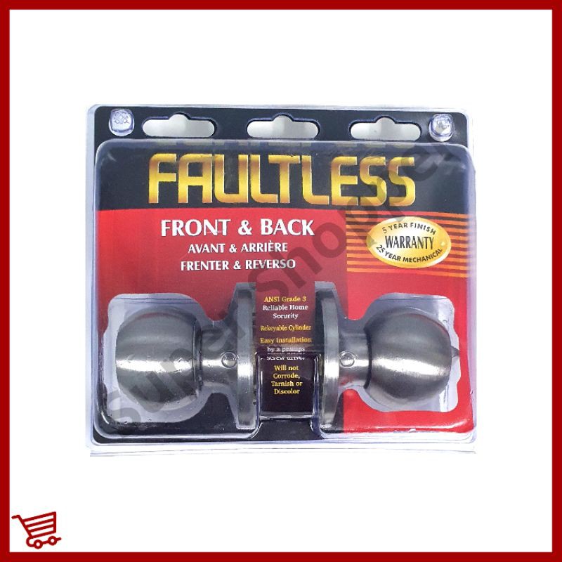 Faultless Twist Lock Door Knob Lock Set | Shopee Philippines
