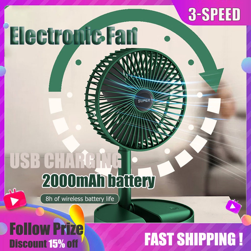 3speed portable mini fan Desk Electric Fan Small Folding Fan with USB