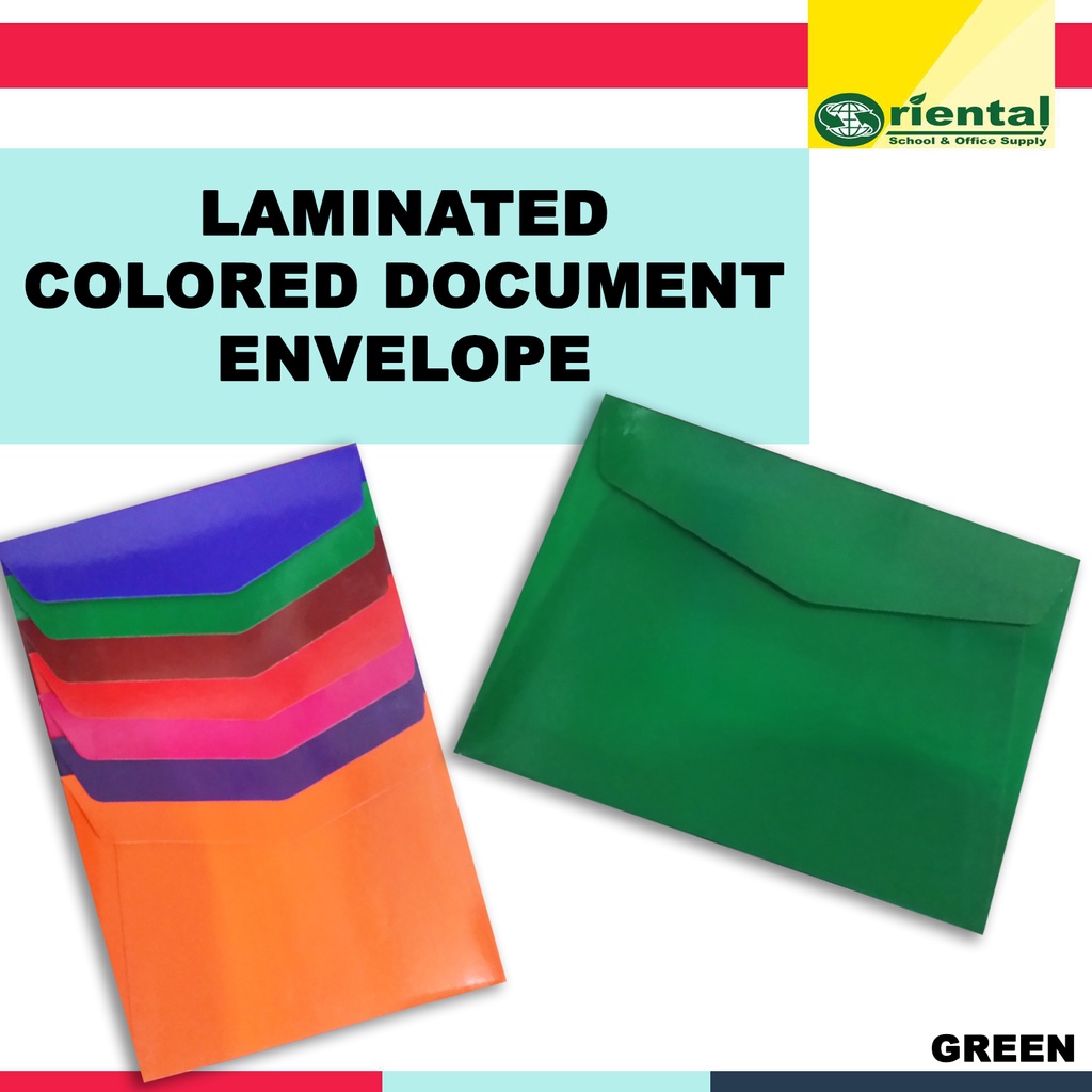 Laminated Short Document Envelope Document Filing Glossy Envelope