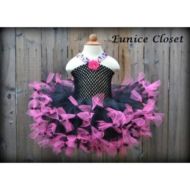 Black \u0026 Pink Tutu dress | Shopee 