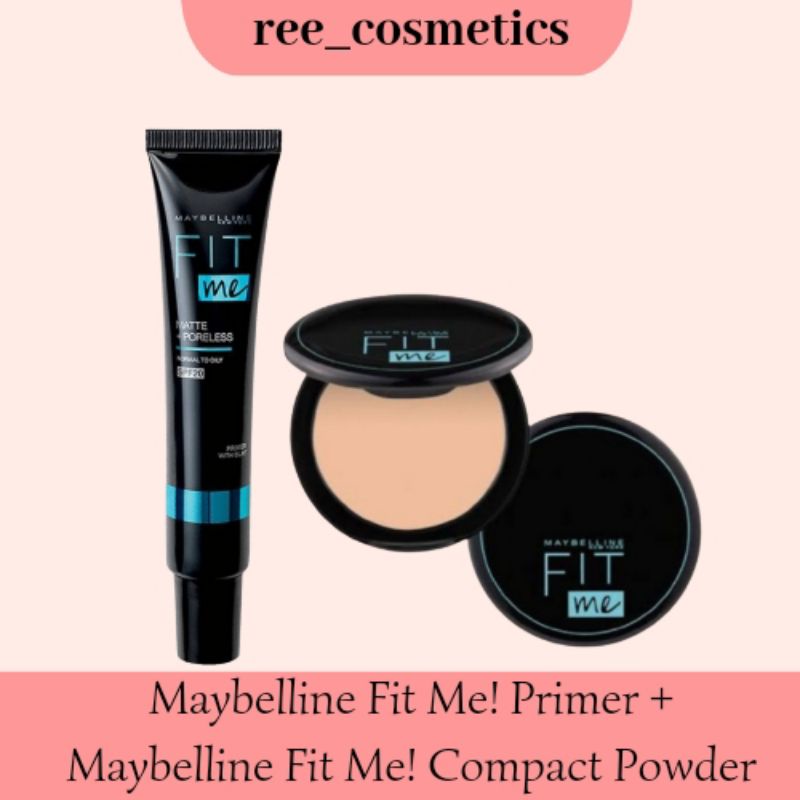 Maybelline Fit Me Primer + Fit Me Compact Powder | Maybelline Fit Me ...