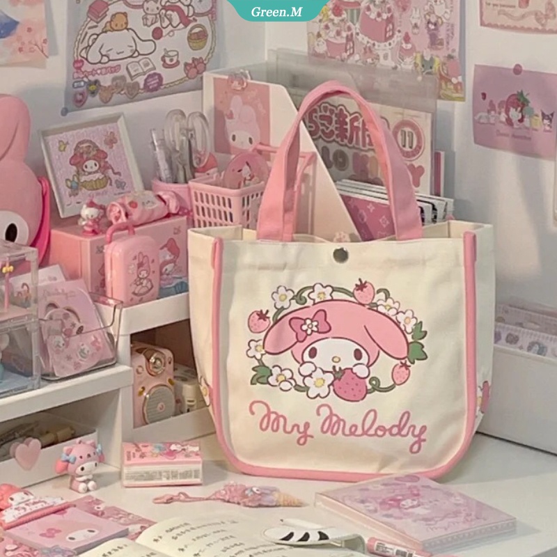 Sanrio My Melody Canvas Bag Kawaii Sanrio Women's Shoulder Bag Ladies