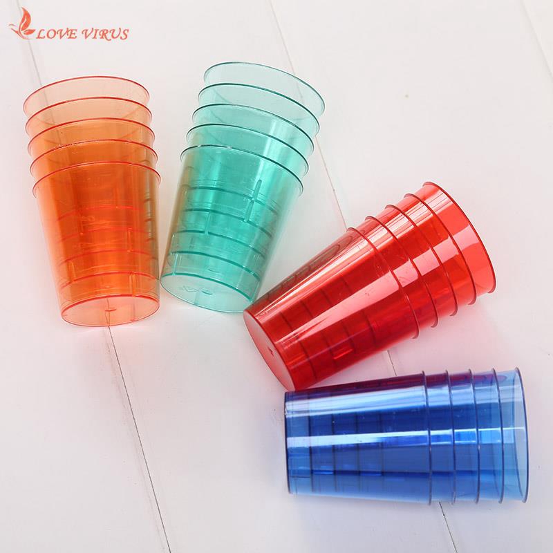 coloured disposable cups