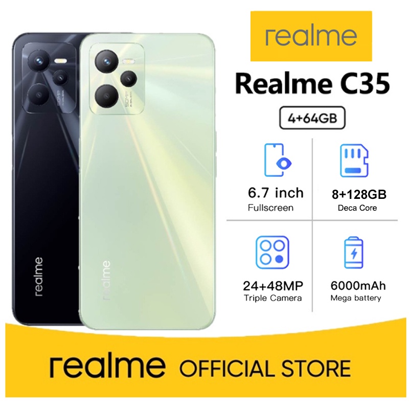 Realme C35 Phone 16+512GB 6.7inches Smartphone 6000mAh Android 5G Mobile Phone Local Stock COD