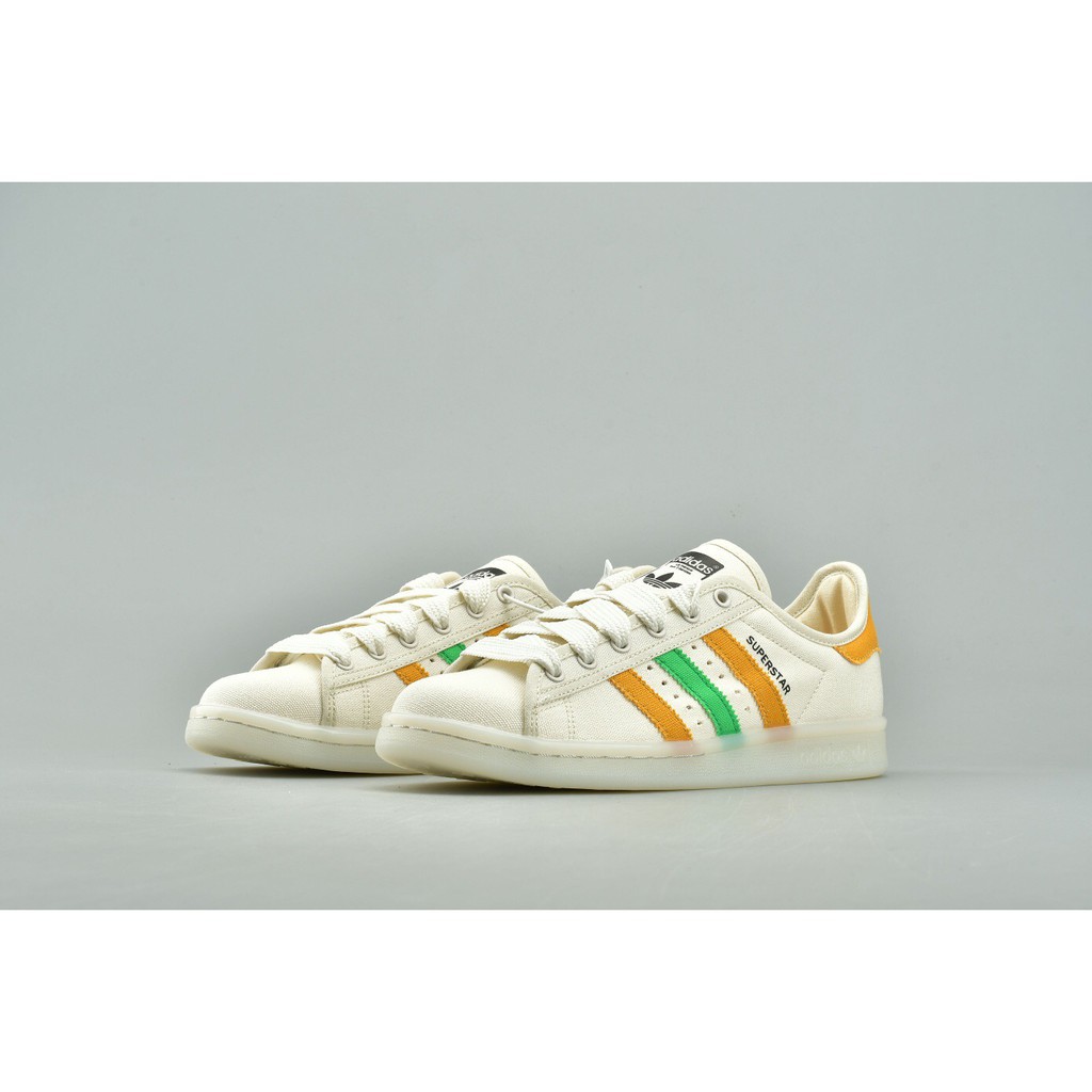 adidas superstar yellow white