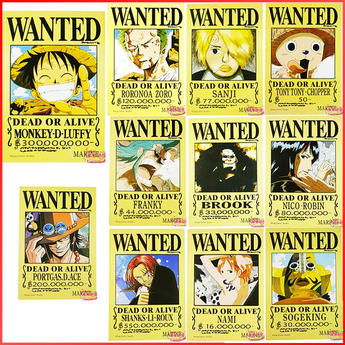 One Piece Wanted Poster Luffy Zoro Sanji Usopp Shopee Philippines