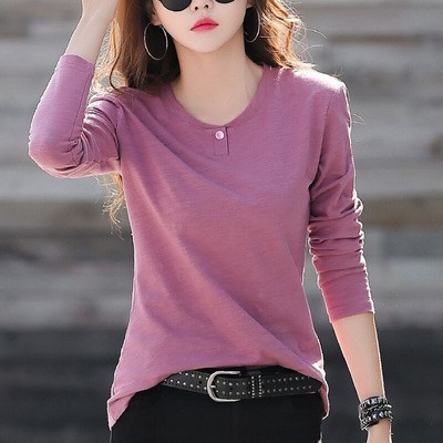 ●COSHOP● Korean Fashion Plus Size Striped Shirt Fashion Casual Loose Tops Long Sleeve T-shirt Baju Lengan Panjang #10