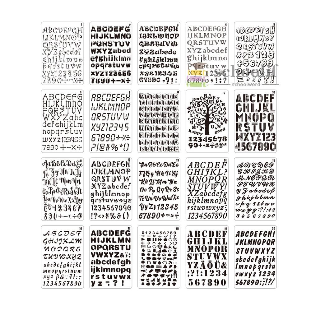 S W pcs B5 Alphabet Letter Number Stencils Drawing Painting Pet Templates Reusable For Journal Diy Art Craft Scrapbooking Planner Decoration Shopee Philippines