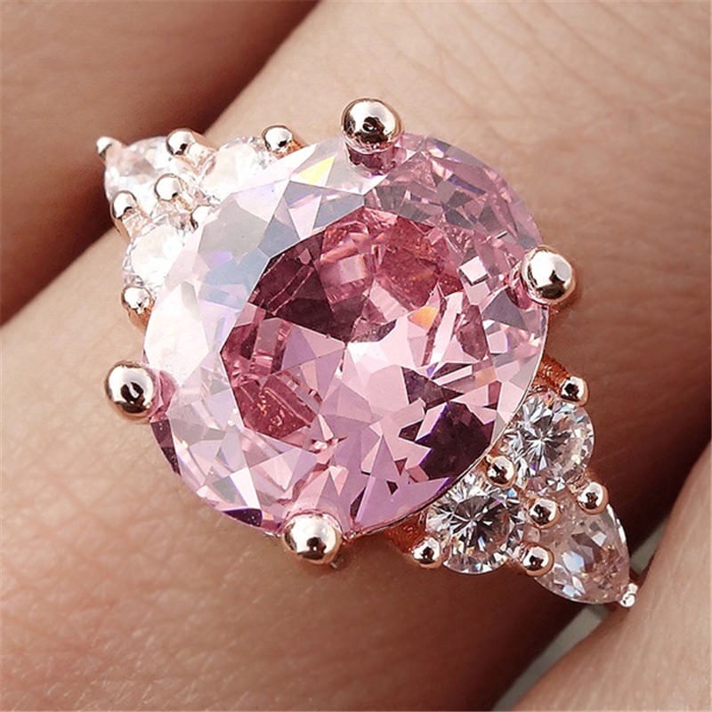 womens-oval-shaped-pink-diamond-ring-crystal-gemstone-ring-shopee