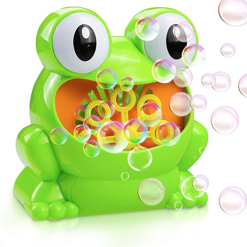 New Cute Frog Automatic Bubble Machine Gun Soap Bubble Blower Outdoor ...