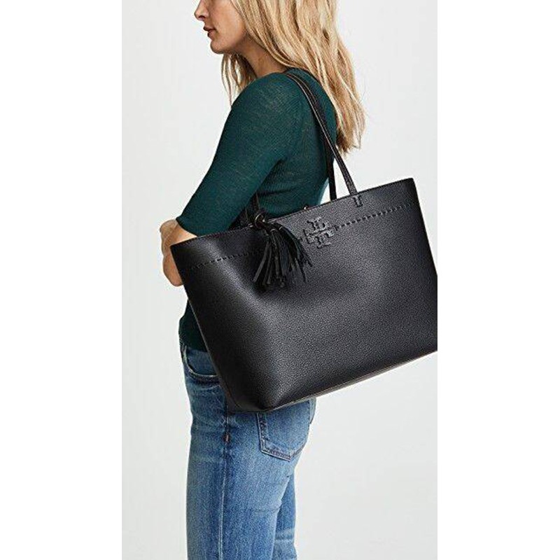 mcgraw pebbled leather tote bag