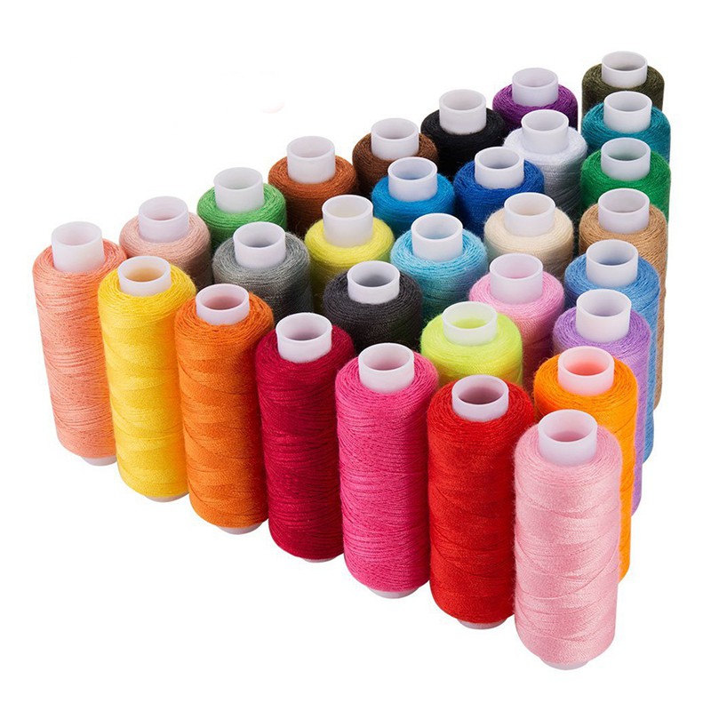 30 Thread, 250 Yard Each Threads Sewing Bobbins Of Colorful Assorted
