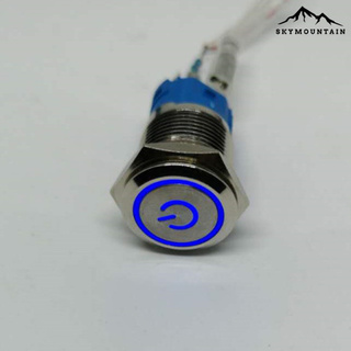 [MT] Waterproof 16mm Metal Self-Locking Switch Button with Bright LED Light Lamp #6