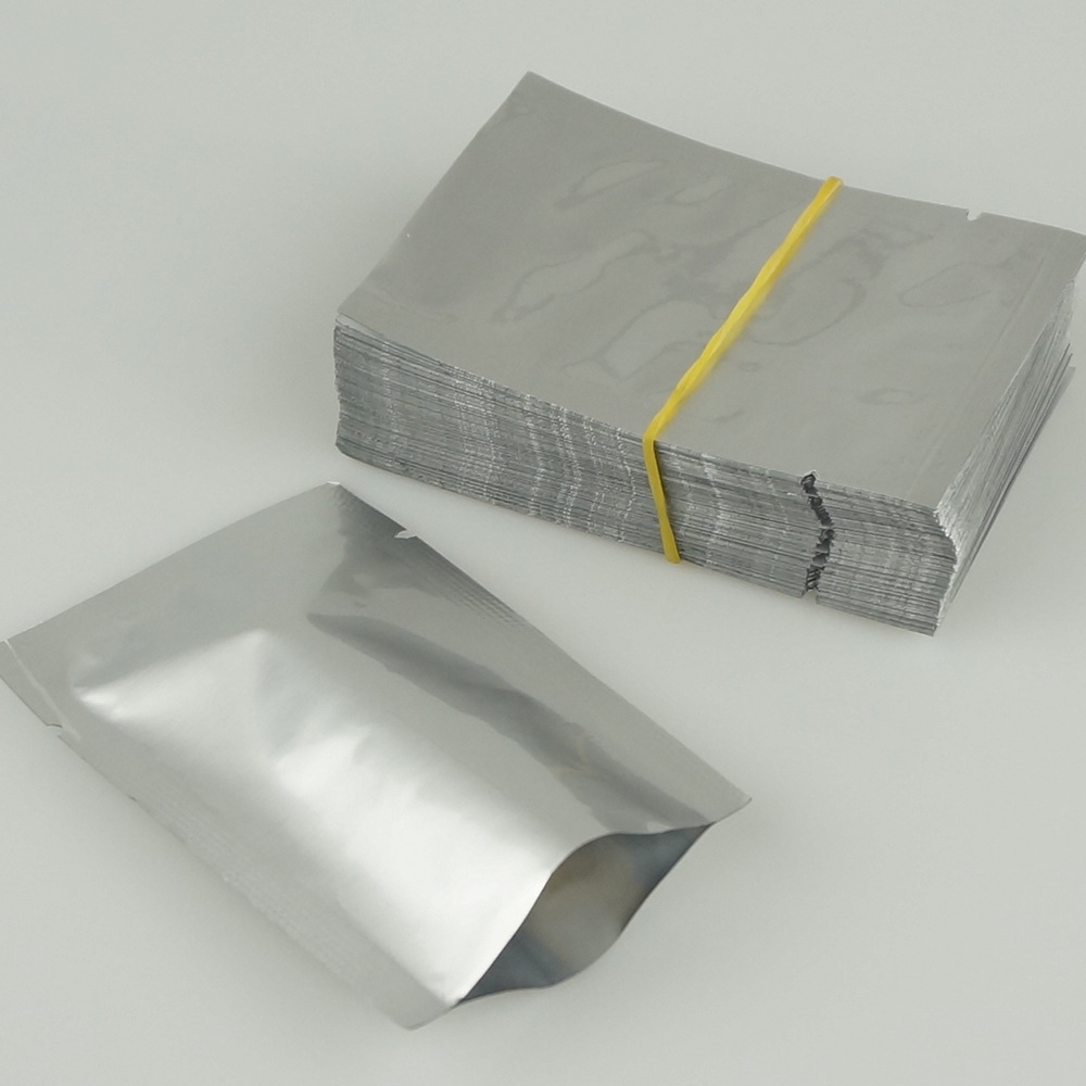 Pure Aluminum Foil Bag 100pcs Silver White Mylar Foil Plastic Bags Heat ...