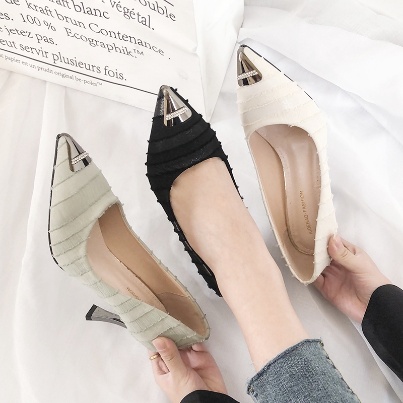 white stilettos shoes