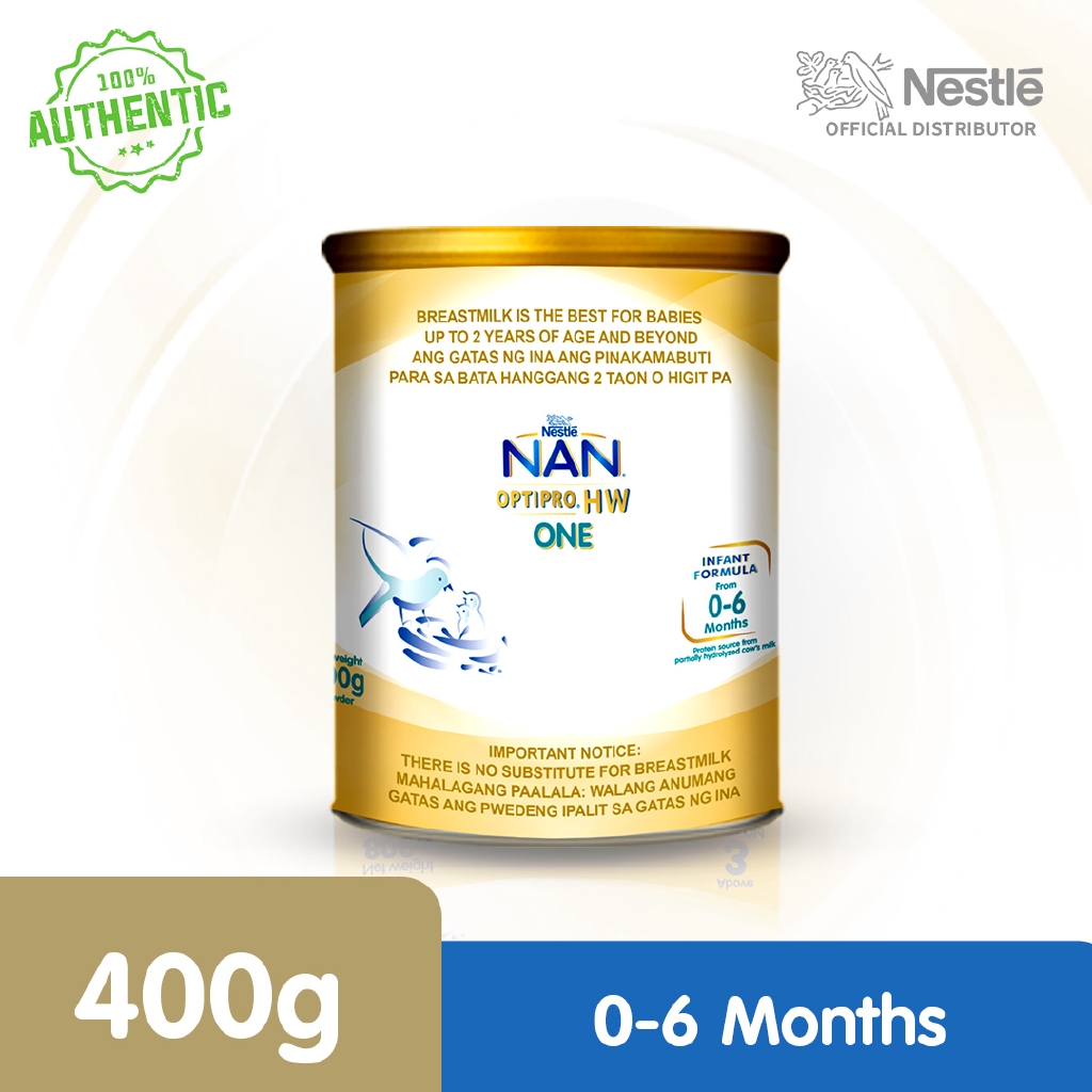 Nan Optipro Hw One Infant Milk Formula For 0 6 Months 400g Shopee Philippines