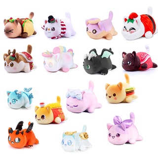 Aphmau MeeMeows Plush Toy Kawaii Cute Cats Doll Donuts French Fries Burger Food Sandwiches Pillow Plushie Kids Gift