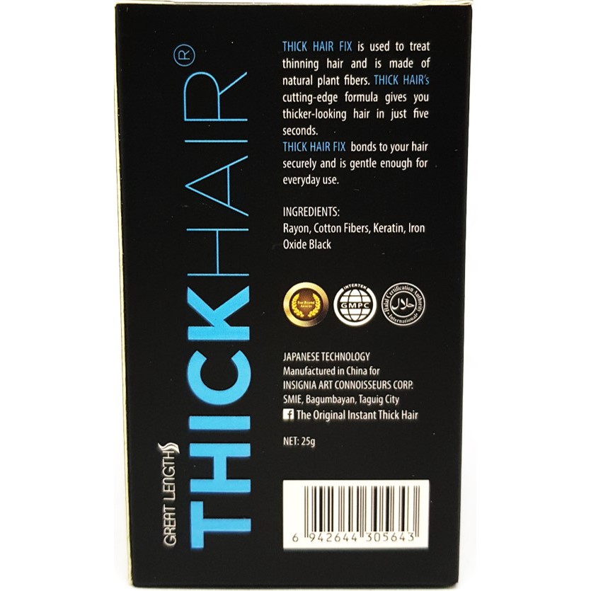 The Original Instant Thick Hair Fix Dark Brown 25g Bottle Shopee