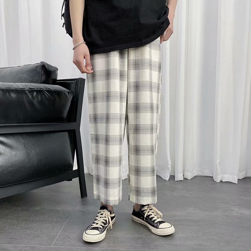 young mens plaid pants