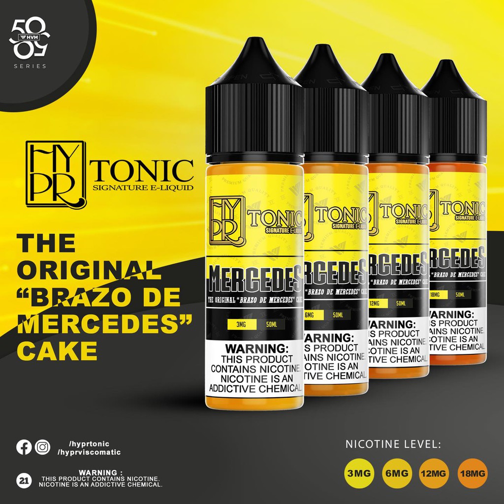 HYPRTONIC Mercedes 50:50 3/6/12/18mg 50ML (The Original 