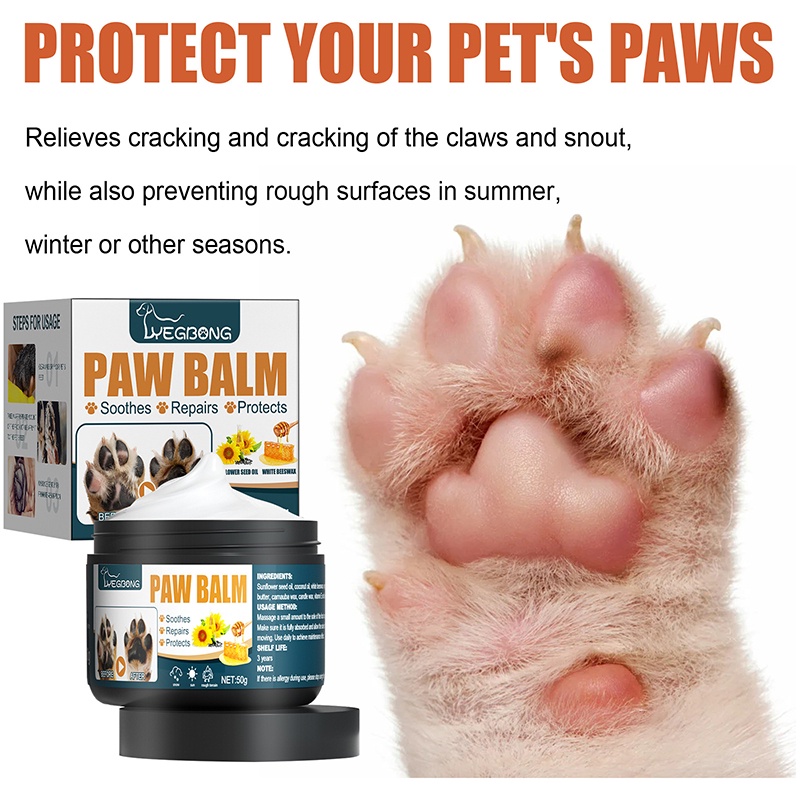 Organic Paw and Snout Balm for pets [Licksafe!] 50g for dogs & cats