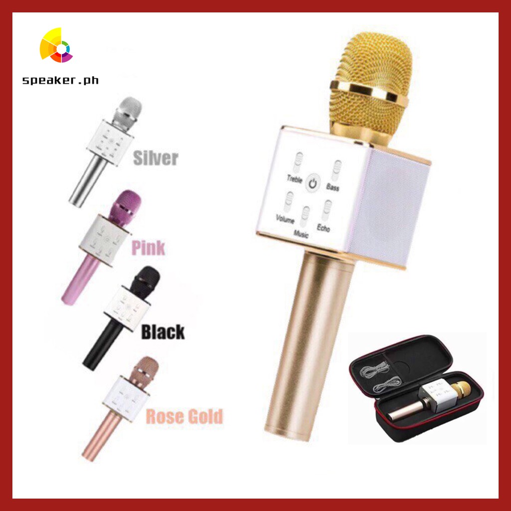 Q7 Bluetooth Microphone Portable Karaoke KTV Mic Wireless Hifi Speaker