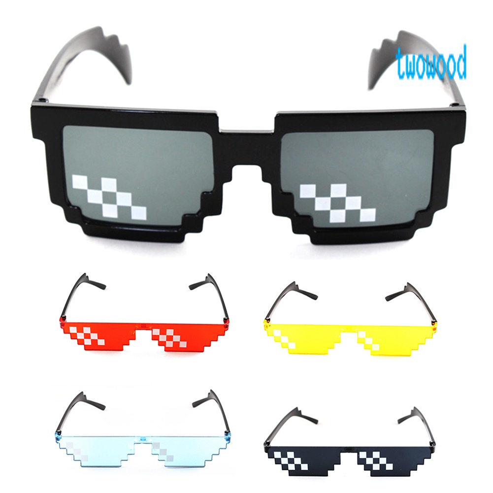 TTO Mosaic Sunglasses Thug Life Pixelated Glasses Eyewear Party Photo ...