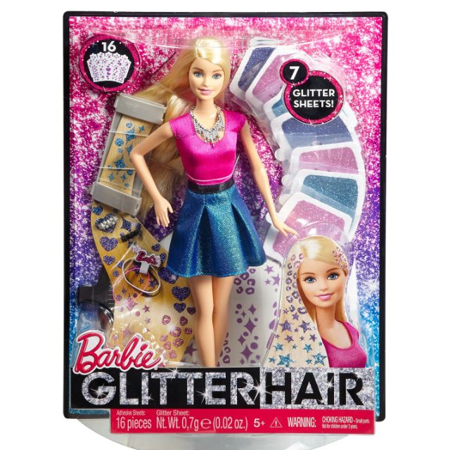 barbie with glitter hair