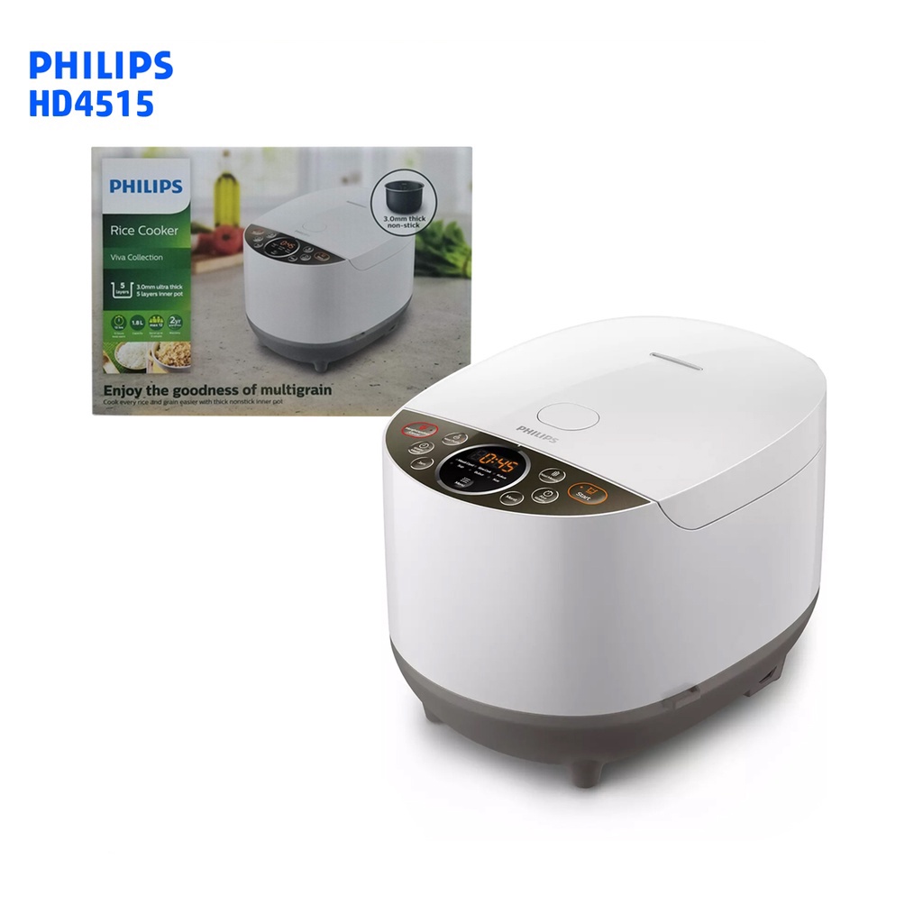 HD4515 Rice Cooker (Bakuhanseki coating) 5 layers inner pot with