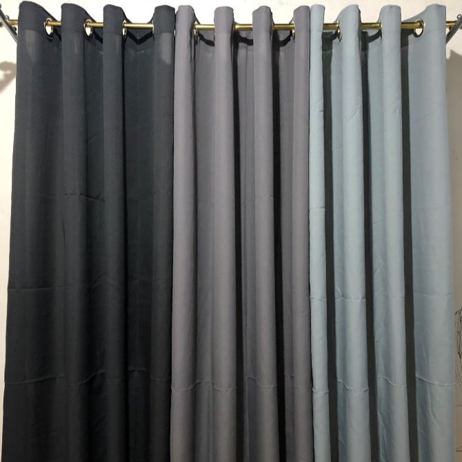 1PC Plain Curtain 215x150 cm with 8 Ring Curtain DIY combination New ...