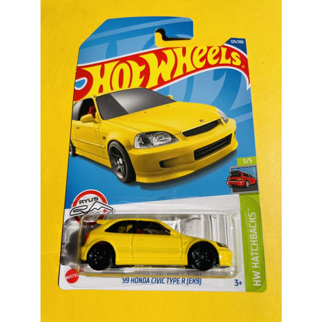 Hotwheels HOT WHEELS 99 HONDA CIVIC TYPE R (EK9) Yellow HW HATCHBACKS