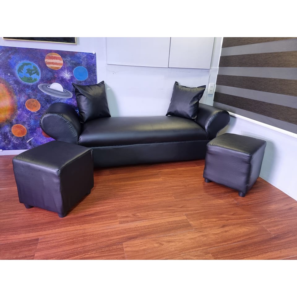 CLEOPATRA SOFA BLACK LEATHER (FREE DELIVERY NCR ONLY) Shopee Philippines