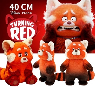 【2022 NEWEST】Disney Turning red plush doll 40CM Raccoon Stuffed Toys PP cotton Throw Pillow For Children's birthday gift Red panda doll bag Room decoration