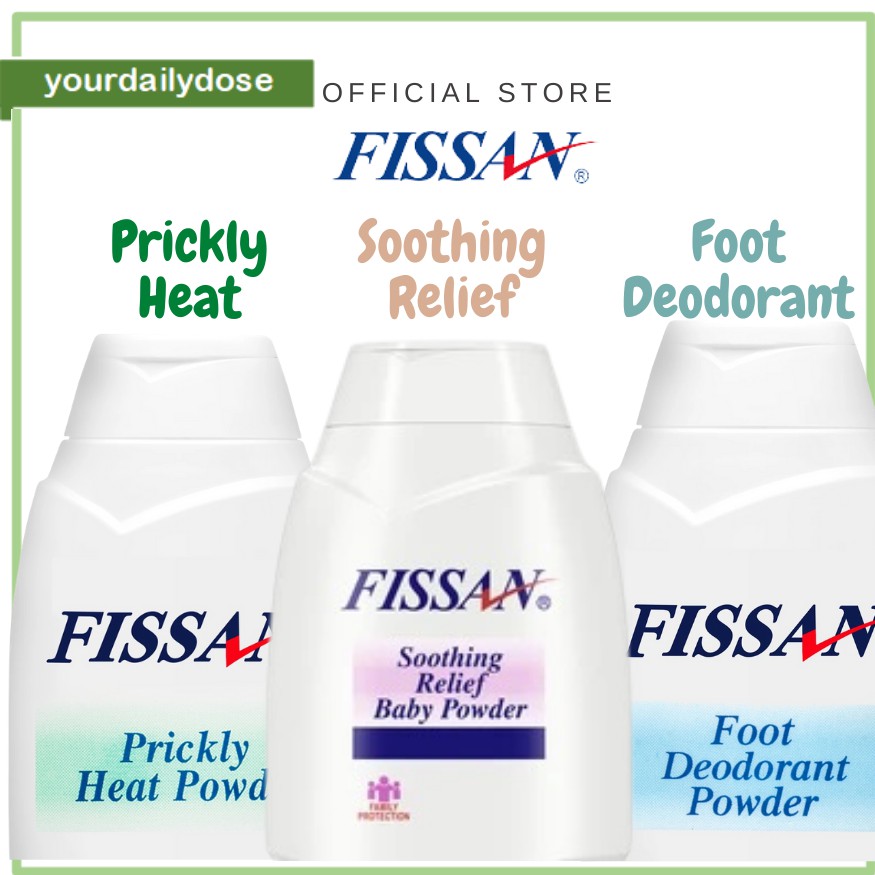 On hand FISSAN POWDER [ prickly heat / foot deodorant/soothing relief