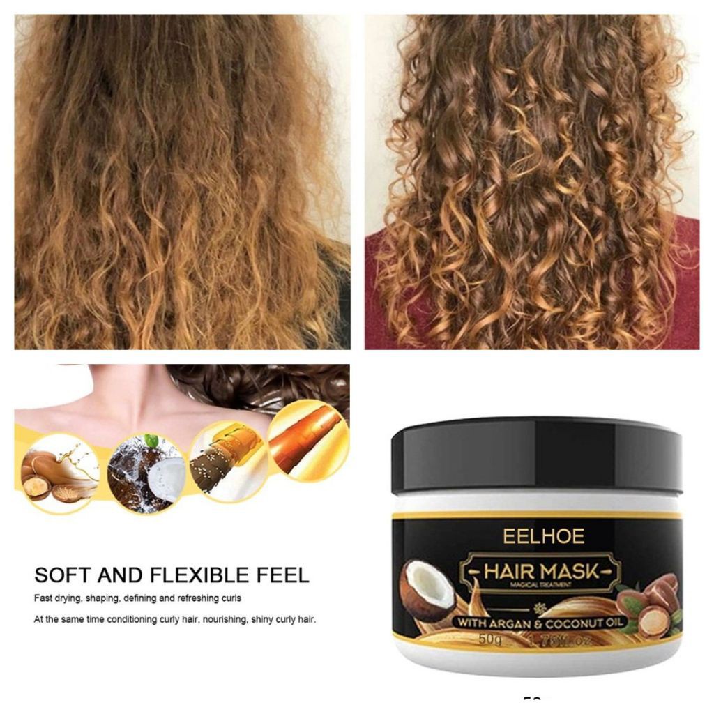 Ready】 Coconut Oil Hair Treatment Mask Curly Hair Dry Damaged Growth  Treatment Scalp Smoothing Organic Hair Repairing | Shopee Philippines