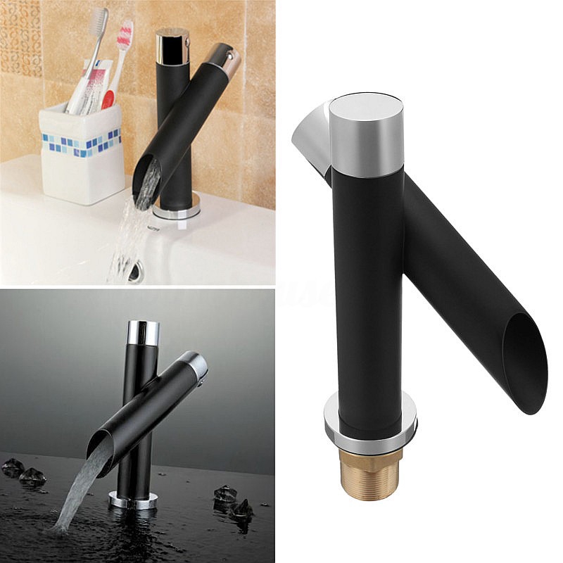Basin Faucet Oil Rubbed Bronze Waterfall Sink Mixer Tap Shopee