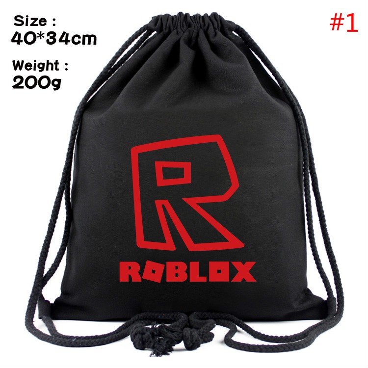 Roblox Fashion Outdoor Casual Canvas Bag Sports Black Drawstring Backpack Gifts - roblox settings email roblox free backpack