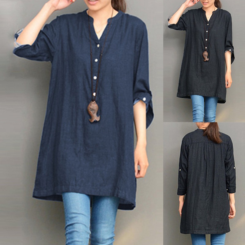 black denim shirt womens plus size