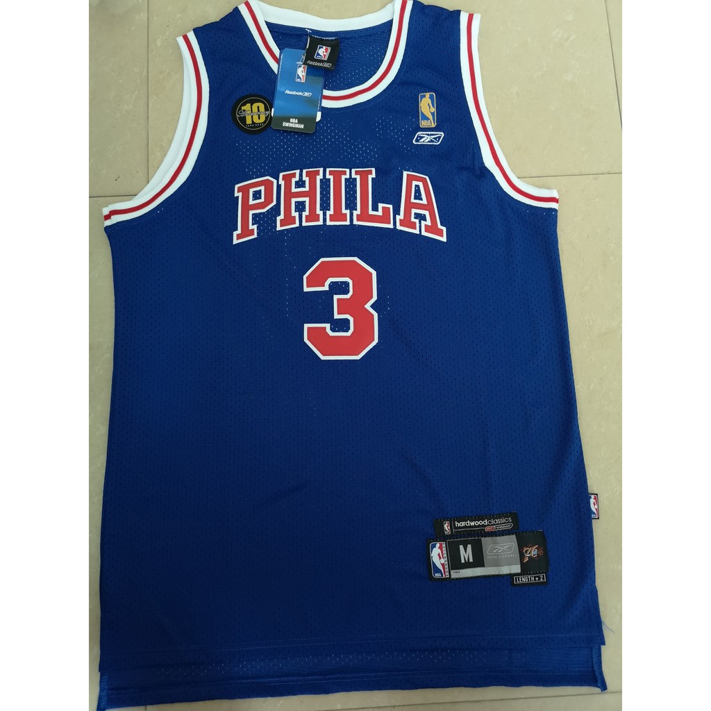 iverson blue sixers jersey